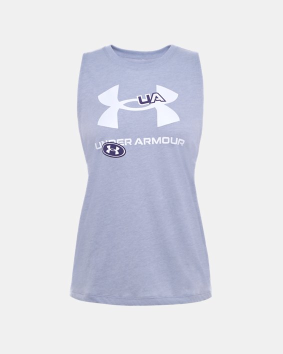 Women's UA Graphic Muscle Tank, Gray, pdpMainDesktop image number 5